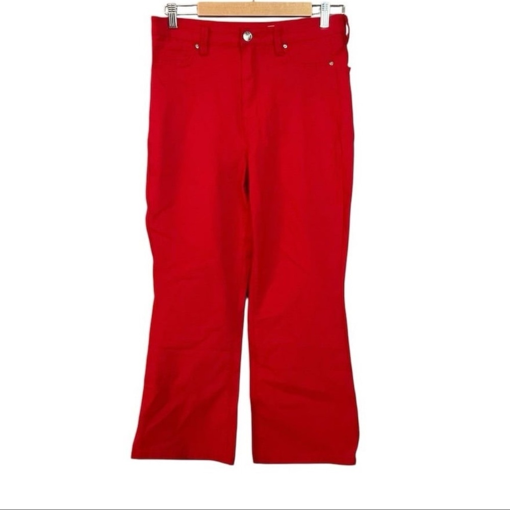 YMI Women's Large Red Curvy Stretch Straight Leg Jeans Casual Mid-High Rise - Picture 2 of 8